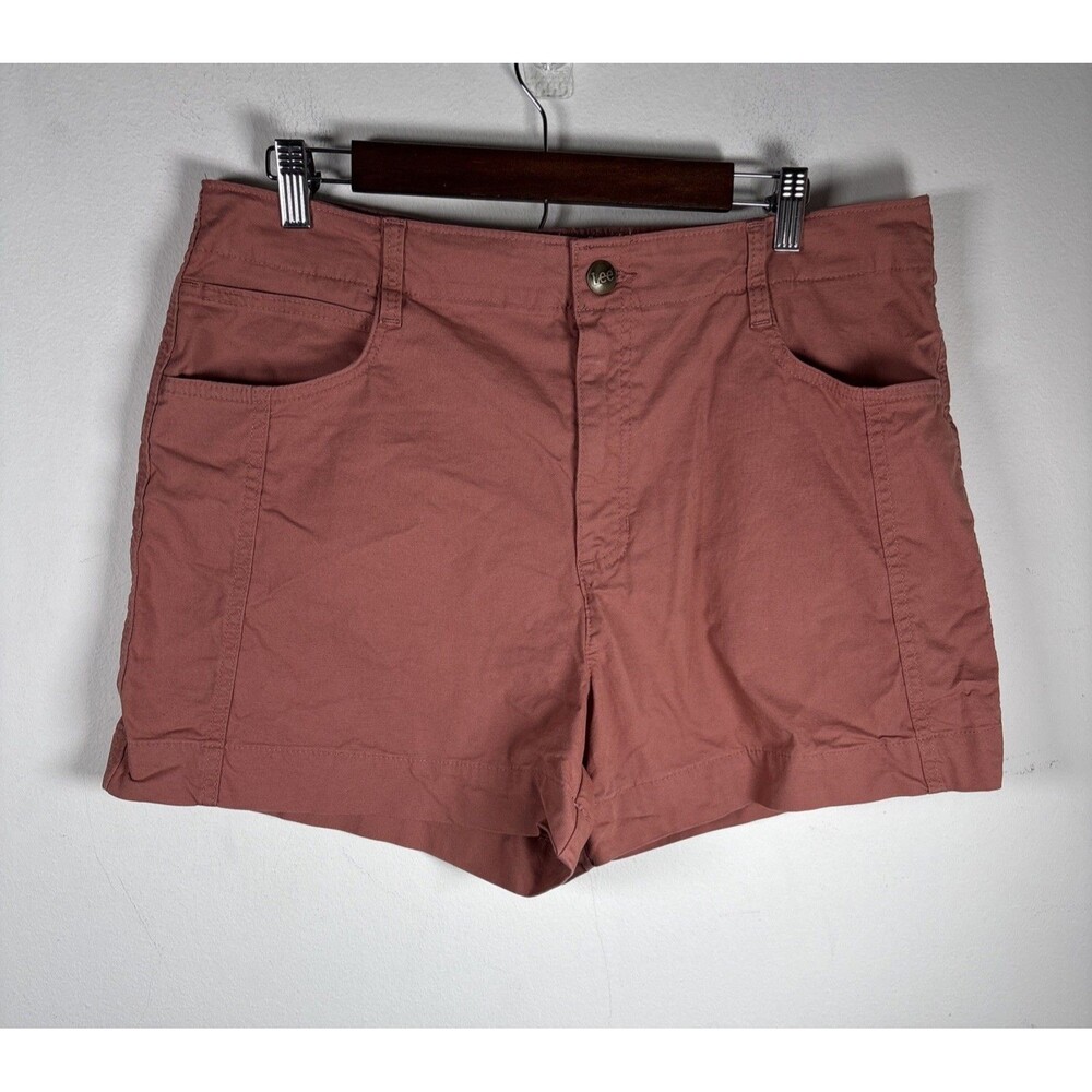 Lee Women’s Coral Chino Shorts Size 14 Stretch Mid Rise Casual Summer”